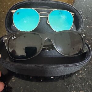 Ray-Ban Black and Teal Sunglasses Duo